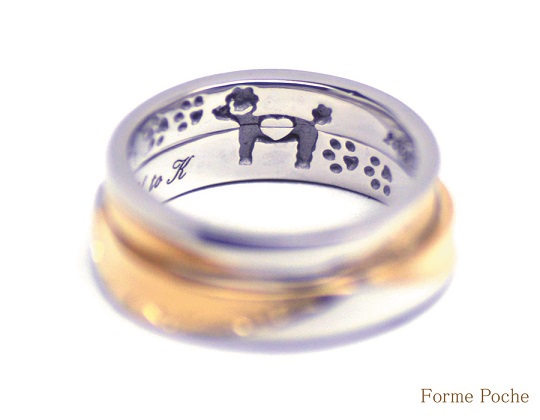 結婚指輪の内側 愛犬　140907-3