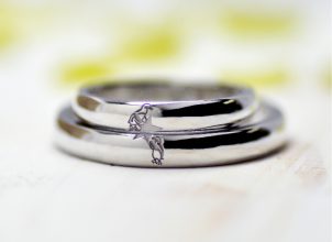 4、星とペンギンの結婚指輪