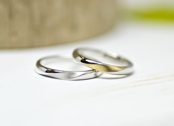 結婚指輪 ムーンレイク をハーフエタニティーにアレンジ フォルムポッシュ
