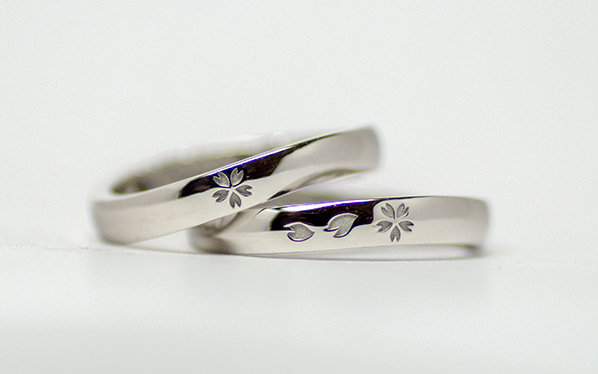 フォルムポッシュでお作りした桜をイメージした結婚指輪の特集 フォルムポッシュ