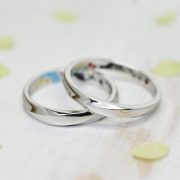立体斜めラインの結婚指輪