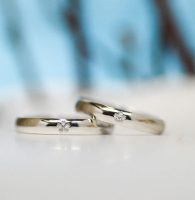 桜一輪の結婚指輪