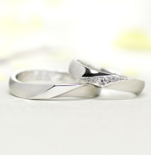 フォルムポッシュオーダーメイド結婚指輪作品＿02_ダイヤ付き結婚指輪
